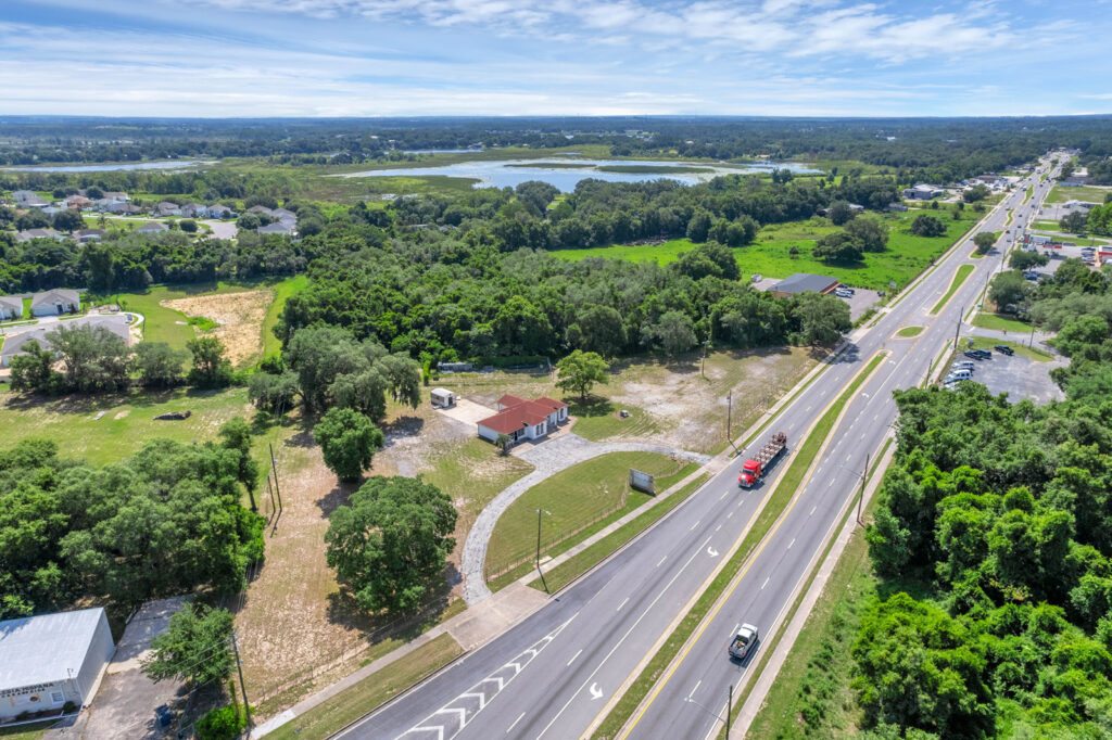 334 e myers blvd. mascotte aerial view of hwy merging