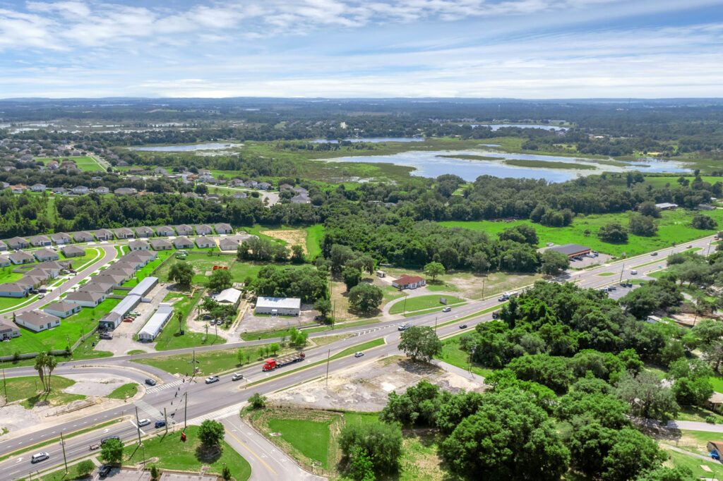 334 e myers blvd. mascotte aerial view behind property